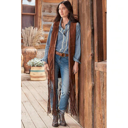 Dames midi-jurk – Boho jurk, westernstijl, modieus en modern, voor buiten en op vakantie, reguliere pasvorm, effen, lange mouwen, V-hals, bordeaux, zomer